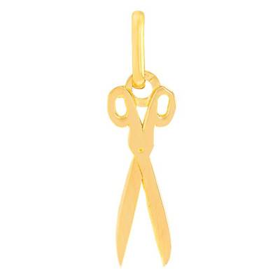Yellow Gold 375 or 750 Scissors Pendant - Lucas Lucor