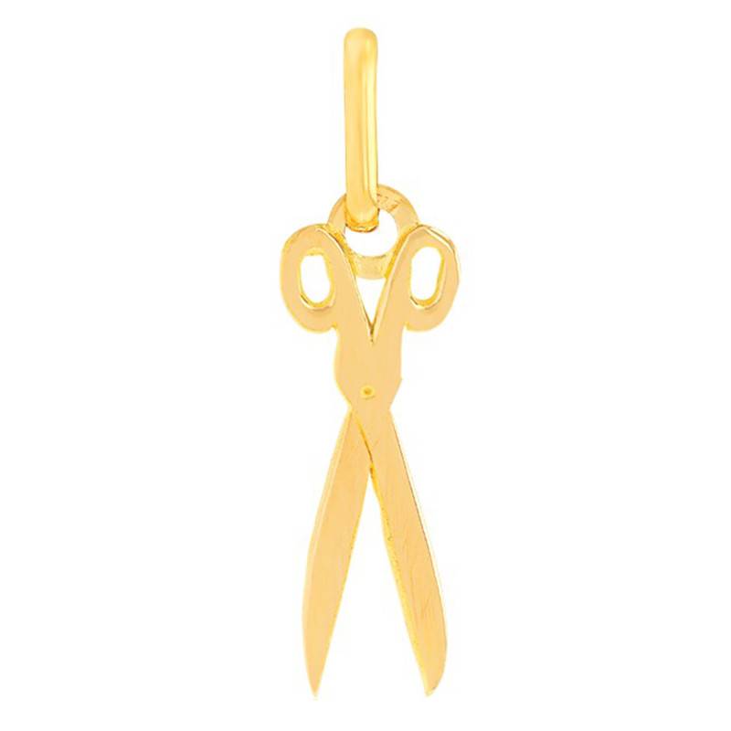Yellow Gold 375 or 750 Scissors Pendant - Lucas Lucor