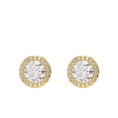 Boucles d'oreilles Una Angelic Métal Doré & Cristaux Blancs - 5686637 - Swarovski
