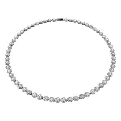 Collier Una Angelic Métal Ruthenié & Cristaux Blancs, Longueur 50 à 53 cm - 5681057 - Swarovski