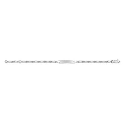 Chaîne Gourmette En Or Blanc 9 Carats - Maille Corde - Neuf Avec étiquettes - France