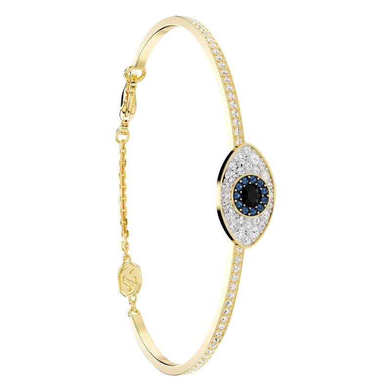 Symbolica Gold-Tone Metal & Colored Crystal Bangle Bracelet, Length 15.50 cm to 18 cm - 5696467 - Swarovski