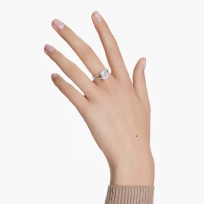 Bague Cocktail Stilla Métal Rhodié & Cristal Blanc - 5697984 - Swarovski