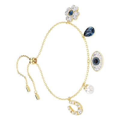 Gold-Plated Metal & Colorful Crystal Symbolica Bracelet, Length 8 cm to 24 cm - 5692162 - Swarovski