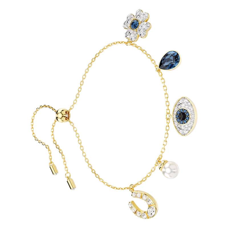 Gold-Plated Metal & Colorful Crystal Symbolica Bracelet, Length 8 cm to 24 cm - 5692162 - Swarovski