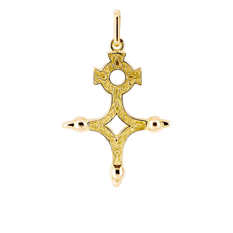 Southern Cross Patterned 750/1000 Yellow Gold Pendant, 28 x 21 mm - Lucas Lucor
