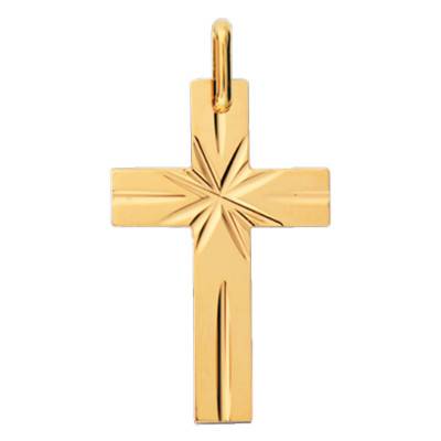Yellow Gold Star Cross, 15 x 24 mm - Lucas Lucor