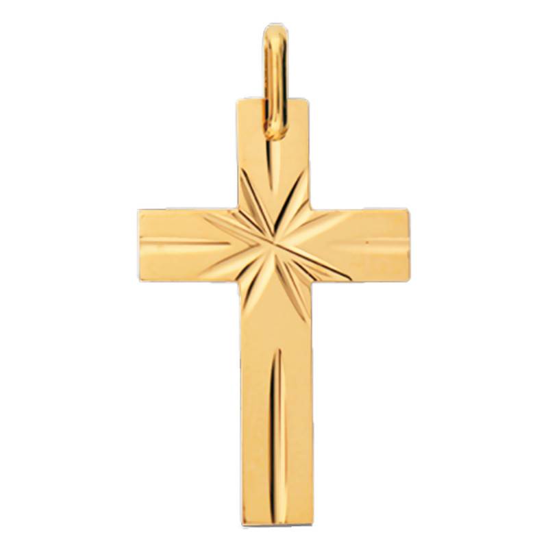 Yellow Gold Star Cross, 15 x 24 mm - Lucas Lucor