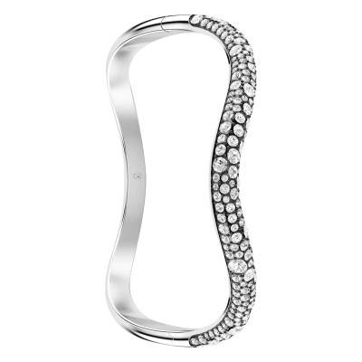 Bracelet Jonc Sublima Métal Rhodié & Cristaux Blancs, Longueurs 6,10 à 6,90 cm - 5700921 - Swarovski