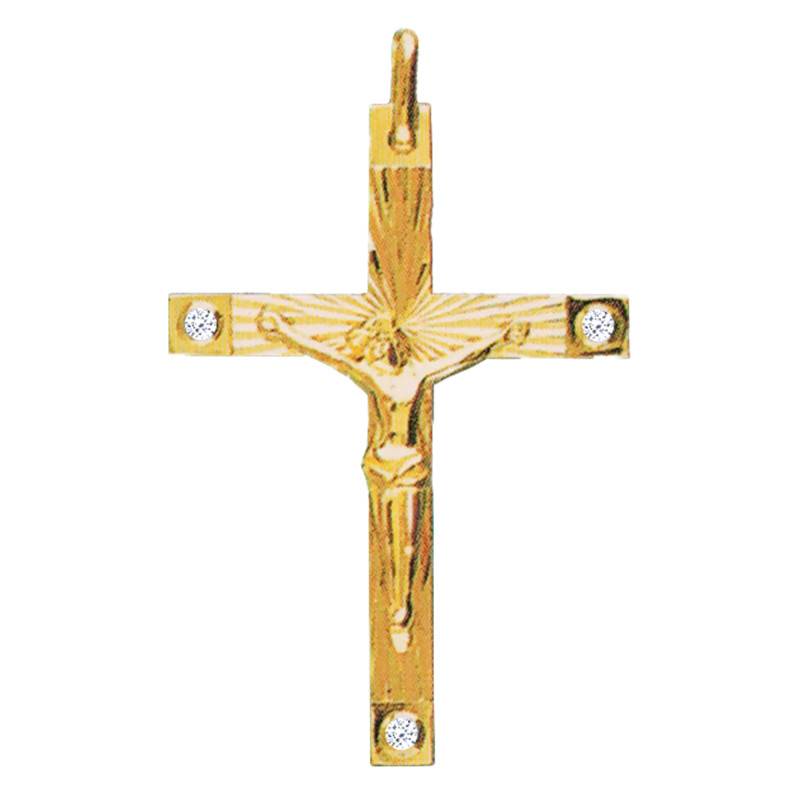 750/1000 Yellow Gold Crucifix 34 x 45 mm - Lucas Lucor