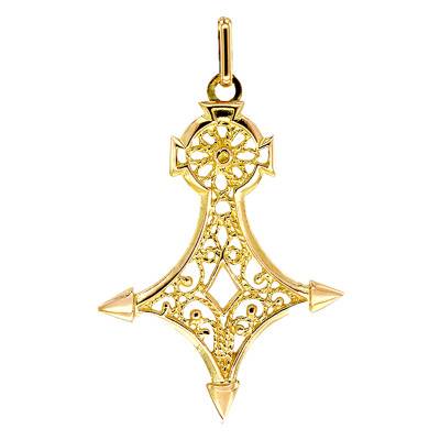 18K (750/1000) Yellow Gold Open-Work Southern Cross, 31 x 24 mm - Lucas Lucor