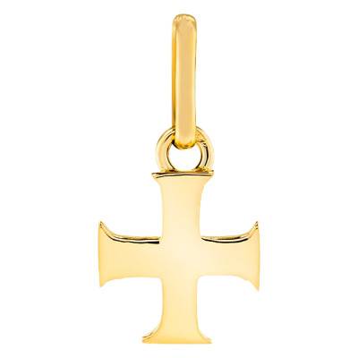 750/1000 Yellow Gold Templar Cross Pendant - Lucas Lucor