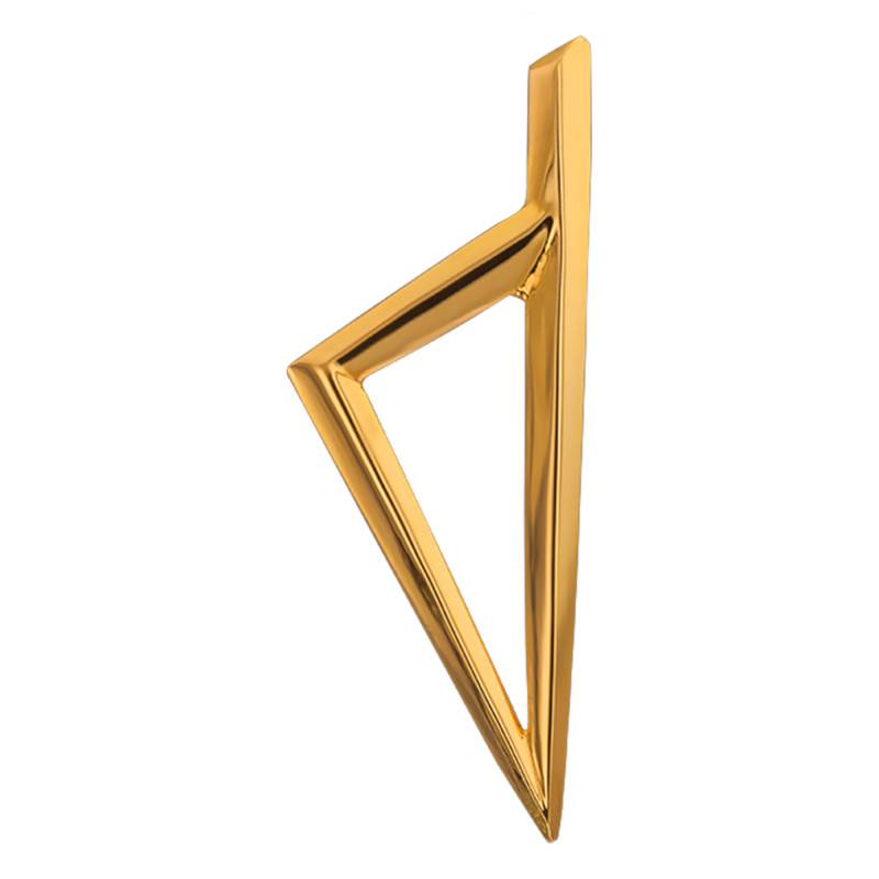 18K Yellow Gold Triangular Corsica Pendant, 11 x 32 mm - Lucas Lucor