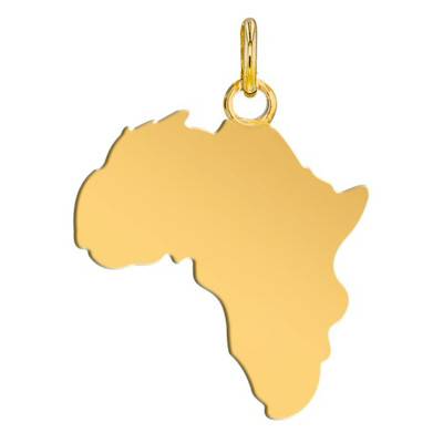 750/1000 Yellow Gold Africa Pendant, 17 x 19 mm - Lucas Lucor