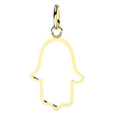 Openwork Yellow Gold 375 or 750 Hamsa Hand Pendant - Lucas Lucor