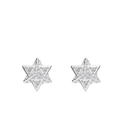 Boucles d'oreilles Dextera Métal Rhodié & Cristaux Blancs - 5700322 - Swarovski