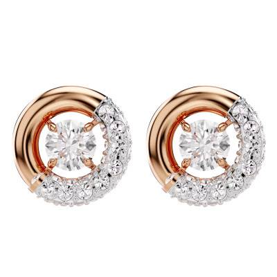 Boucles d'oreilles Dextera Métal Doré Rose & Cristaux Blancs - 5692258 - Swarovski