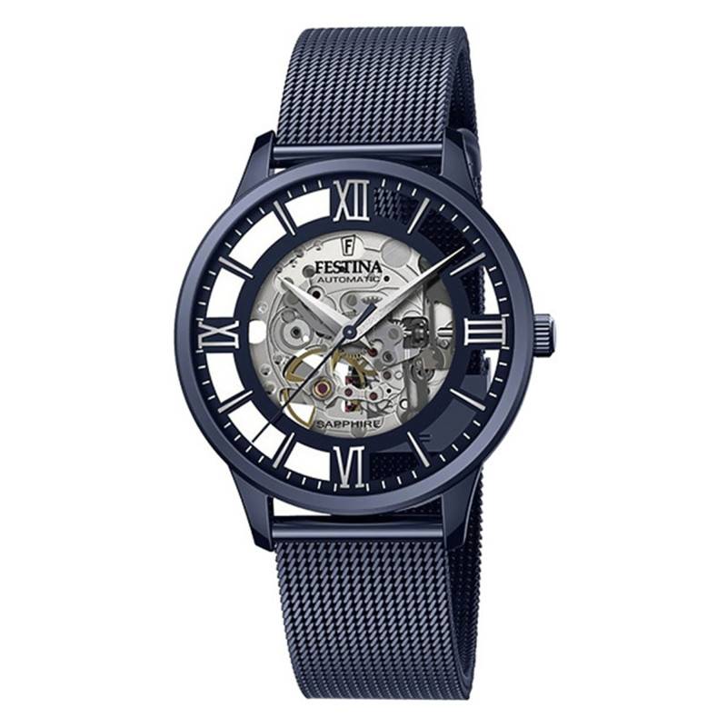 Blue Automatic Skeleton Watch F20574/1 - Festina