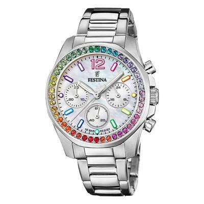 Montre Boyfriend Rainbow Multicolore Blanc F20606/2 - Festina