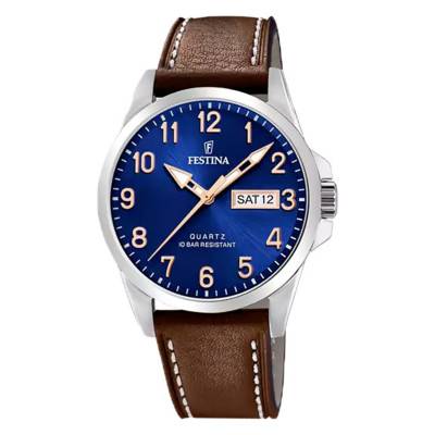 Watch Festina Classics Blue Brown F20358/B - Festina