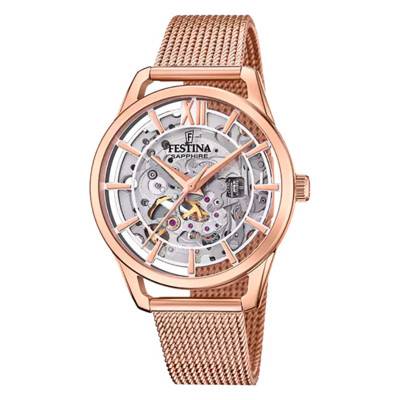 Montre Femme Automatique Squelette Rose F20628/2 - Festina