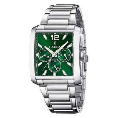 Timeless Chronograph Green Steel Watch F20635/3 - Festina