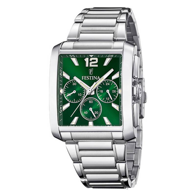 Timeless Chronograph Green Steel Watch F20635/3 - Festina
