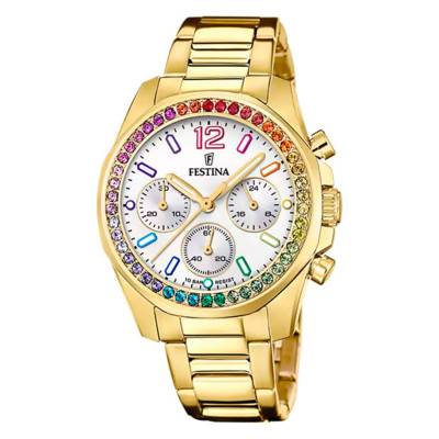 Montre Boyfriend Rainbow Multicolore Blanc F20609/2 - Festina