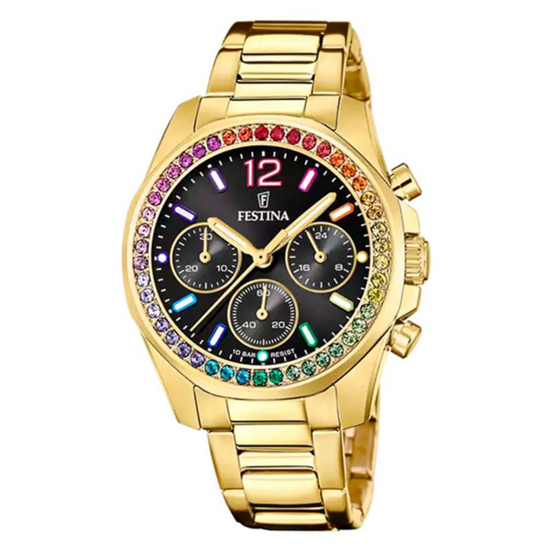 Festina Boyfriend Rainbow Multicolor Black F20609/3 Watch - Festina