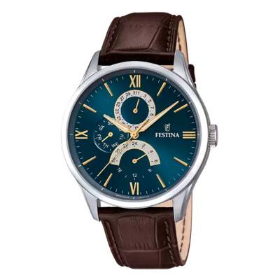Montre Retro Homme Bleu Canard F16823/A - Festina