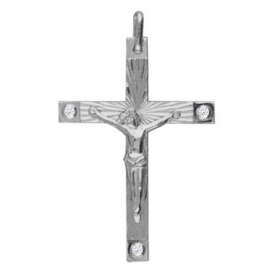 Christ en Croix 34 x 45 mm Or Blanc 750 - Lucas Lucor