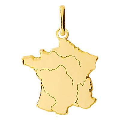750 Yellow Gold France Pendant, 24 x 17 mm - Lucas Lucor