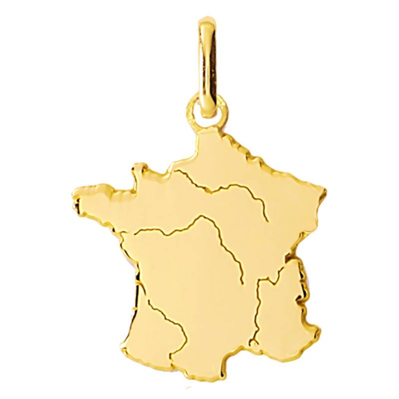 750 Yellow Gold France Pendant, 24 x 17 mm - Lucas Lucor