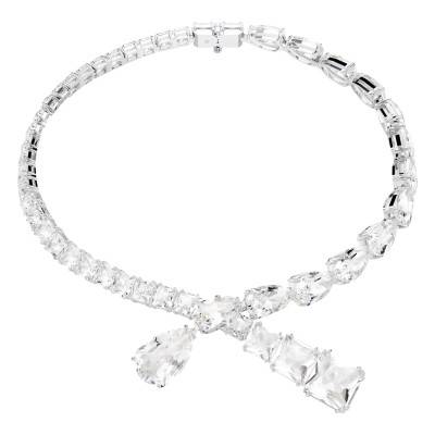 Collier Matrix Métal Rhodié & Cristaux Blancs, Longueur 35 à 38 cm - 5692521 - Swarovski