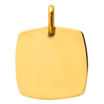 Pendentif Plaque Carrée Or Jaune 750 - Lucas Lucor