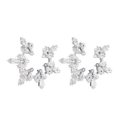 Boucles d'oreilles Idyllia Métal Rhodié & Cristaux Blancs - 5692641 - Swarovski