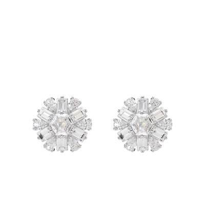 Boucles d'oreilles Idyllia Métal Rhodié & Cristaux Blancs - 5691483 - Swarovski
