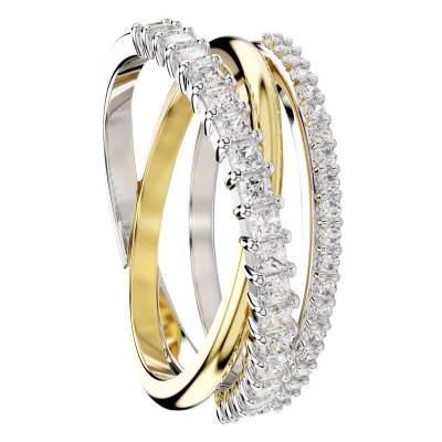 Bague Hyperbola Métal Bicolore & Cristaux Blancs - 5689731 - Swarovski