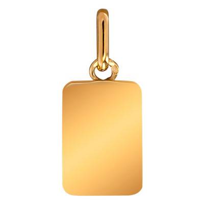 750 Yellow Gold Dog Tag Pendant, 9 x 13 mm - Lucas Lucor
