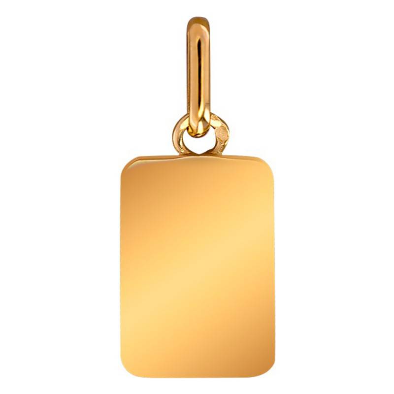 750 Yellow Gold Dog Tag Pendant, 9 x 13 mm - Lucas Lucor