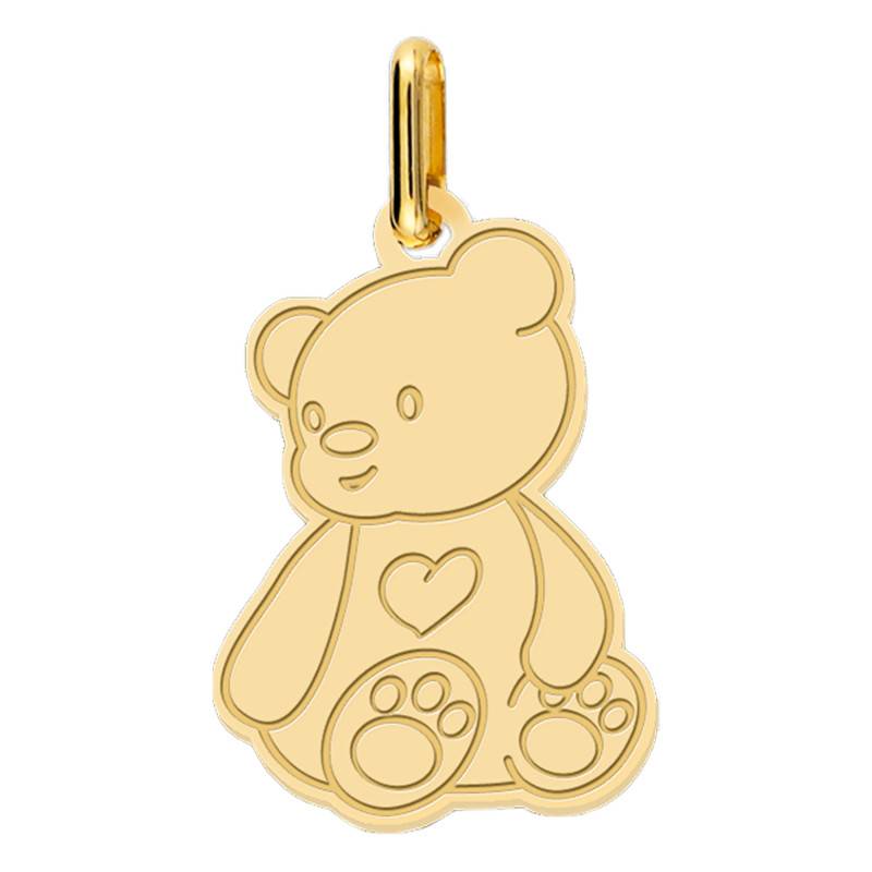 Yellow Gold Teddy Bear Pendant - Lucas Lucor