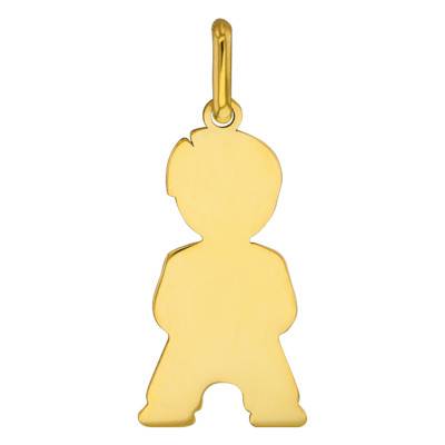 375 Yellow Gold Boy Silhouette Pendant - Lucas Lucor