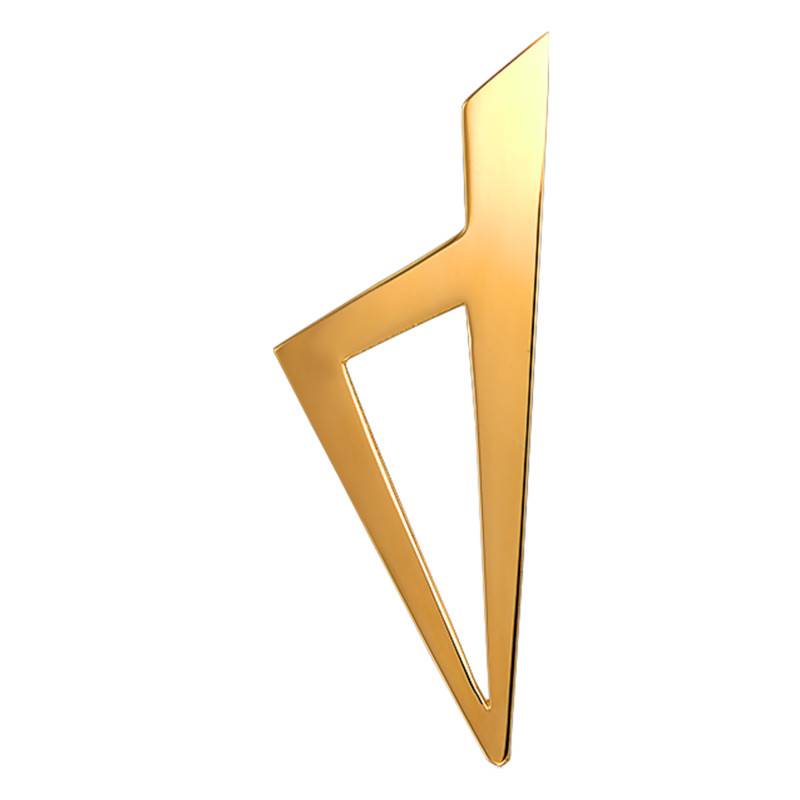 750 Yellow Gold Triangular Corsica Pendant, 28 x 49 mm - Lucas Lucor