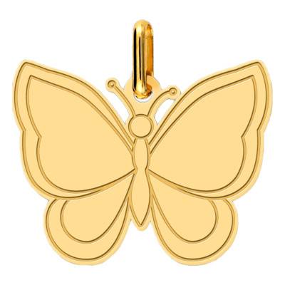 750/1000 Yellow Gold Butterfly Pendant - Lucas Lucor