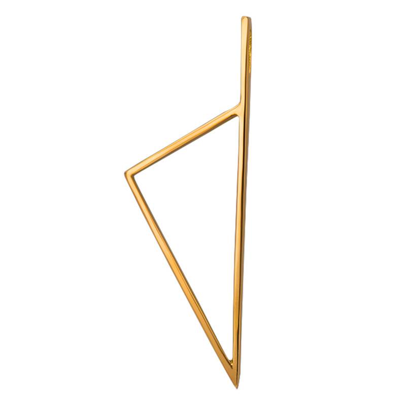 750 Yellow Gold Triangular Corsica Pendant, 13 x 38 mm - Lucas Lucor