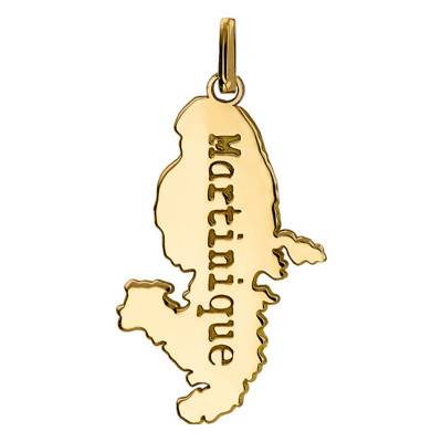 Large Martinique Pendant in 375 or 750 Yellow Gold - Lucas Lucor
