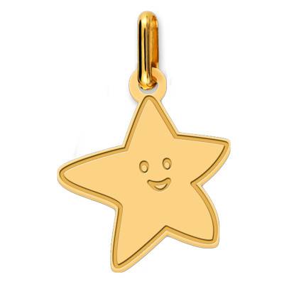 Pendentif Petite Etoile Or Jaune 750 - Lucas Lucor