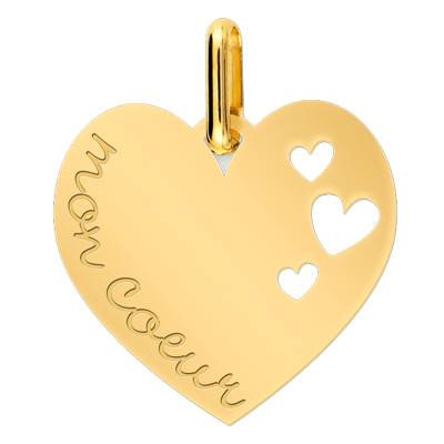 Pendentif "Mon Coeur" En Or Jaune 750 - Lucas Lucor