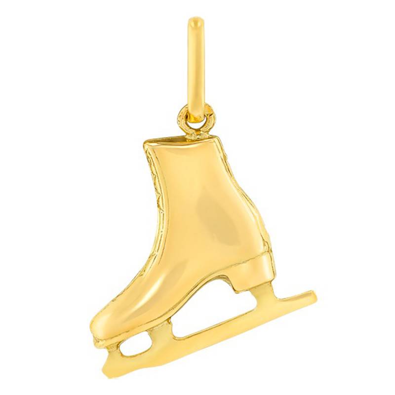Yellow Gold Ice Skate Pendant 375 or 750 - Lucas Lucor