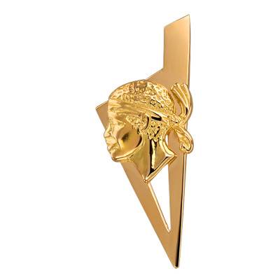 Pendentif Corse & tête de Maure Or Jaune 750, 25x10 mm - Lucas Lucor